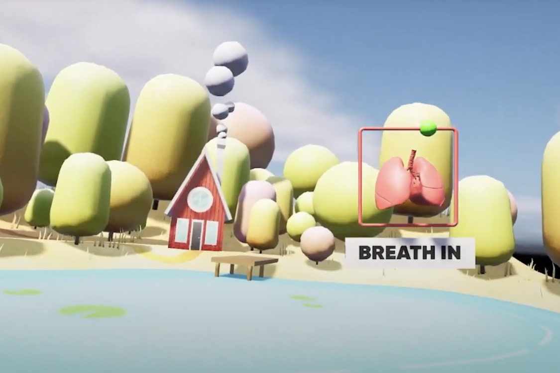 Relaxing landscape used in VR Breathing Therapy